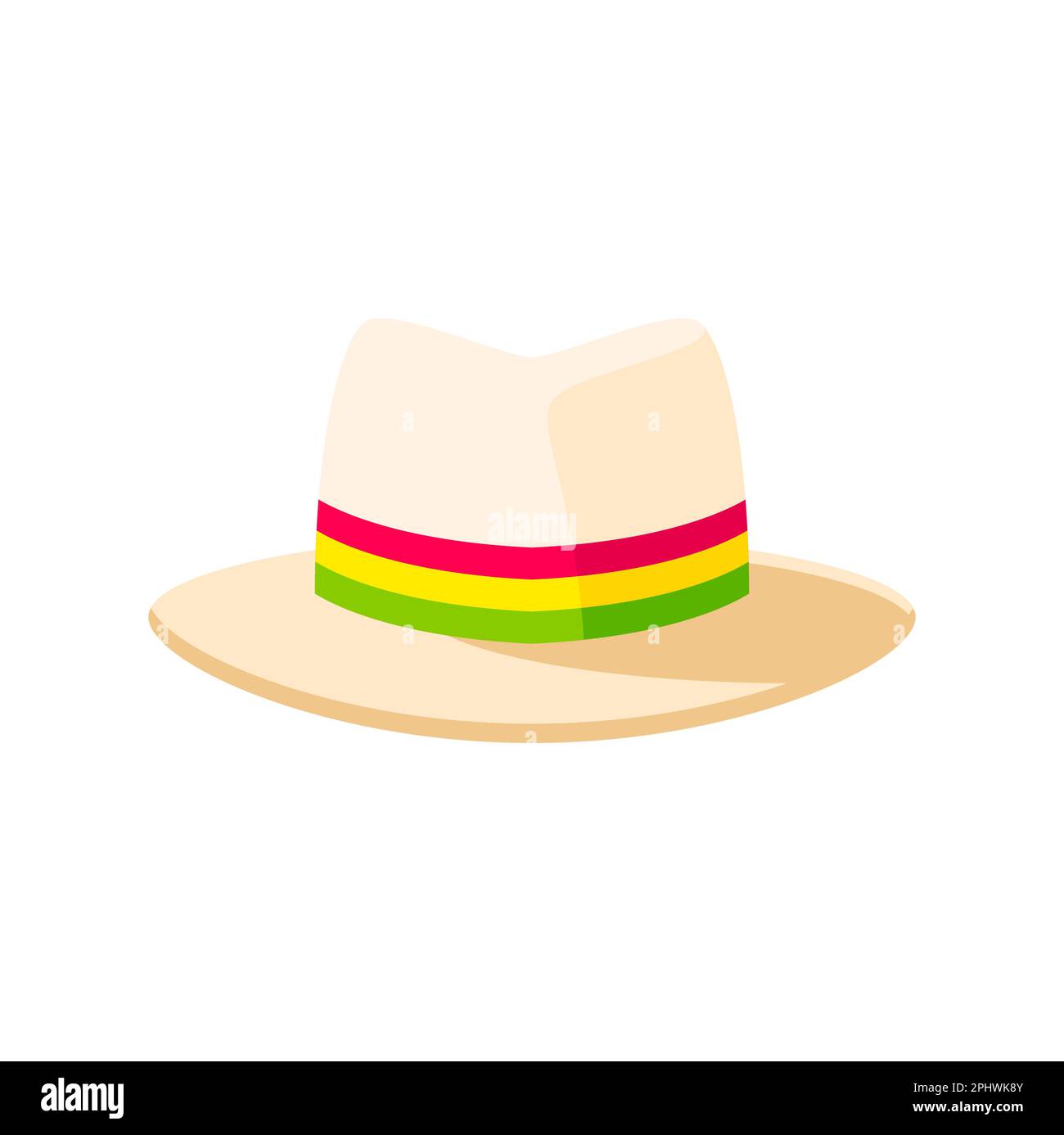 Barranquilla fête de carnaval dessin animé panama chapeau. Symbole du ...