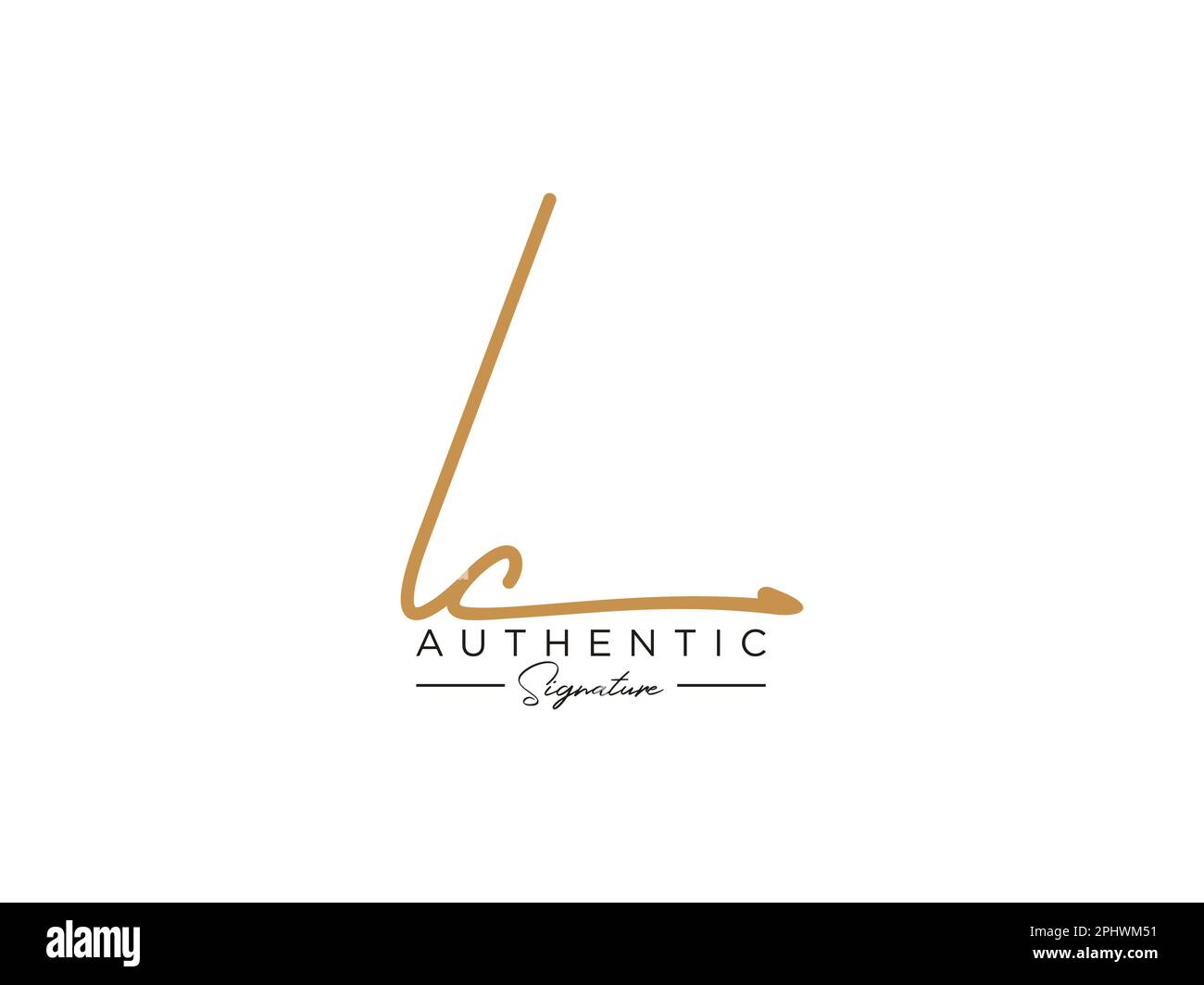 Modèle de logo de signature lettre LC Vector Illustration de Vecteur
