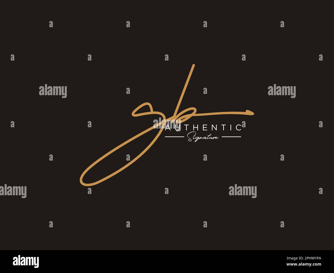 Vecteur de modèle de logo de signature Letter GB Illustration de Vecteur