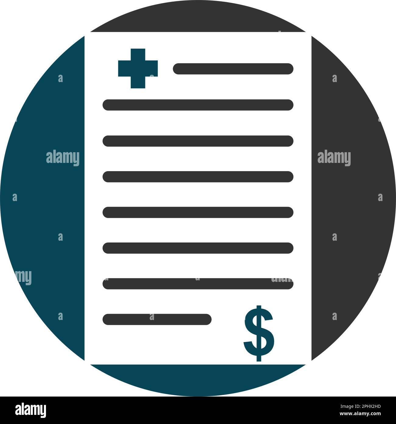 Modèle de logo de facturation médicale icône Illustration identité de marque. Illustration isolée et plate. Graphique vectoriel Illustration de Vecteur