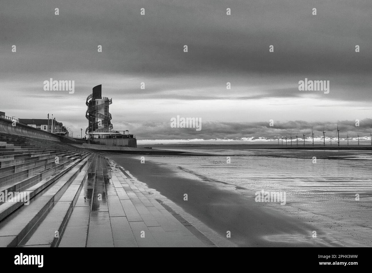 La jetée verticale de Redcar a été élue l'un des bâtiments les plus ugest des Britanniques. Banque D'Images