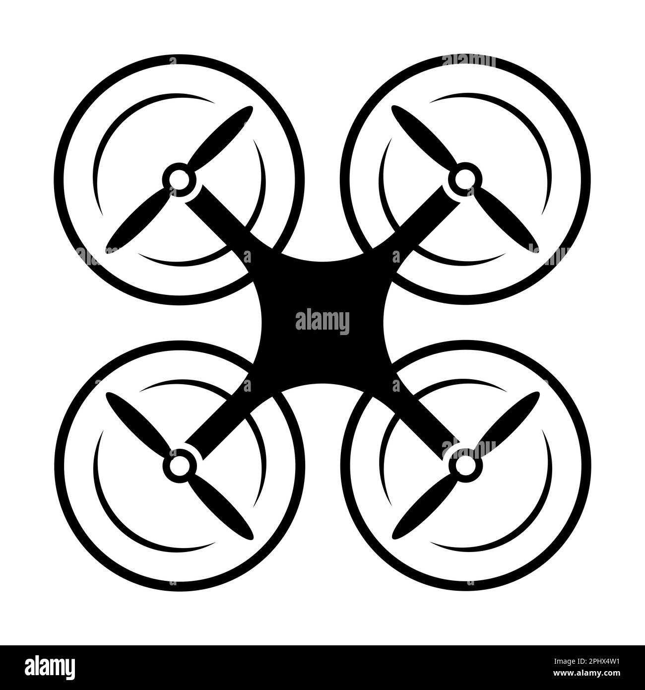 Vecteur d'icône de drone quadcopter pour la conception graphique, logo, site Web, médias sociaux, application mobile, Illustration de l'interface utilisateur Illustration de Vecteur