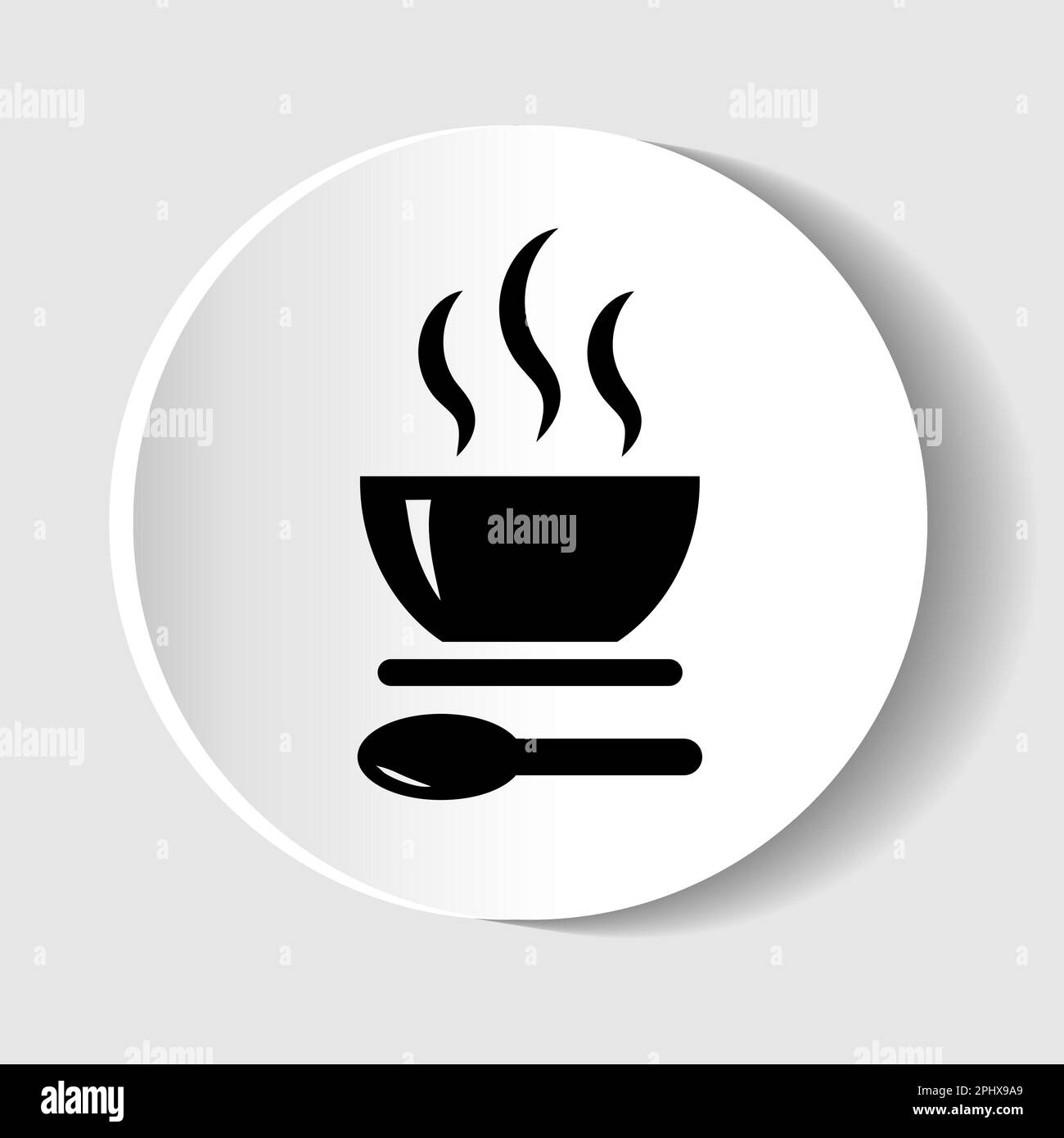 Symbole de vecteur de repas de soupe, symbole d'aliments chauds. Illustration moderne et simple à vecteur plat pour site Web ou application mobile Illustration de Vecteur