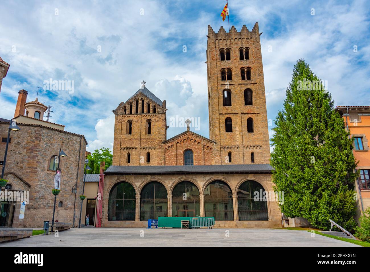 Monastère de Santa Maria de Ripoll en Espagne. Banque D'Images