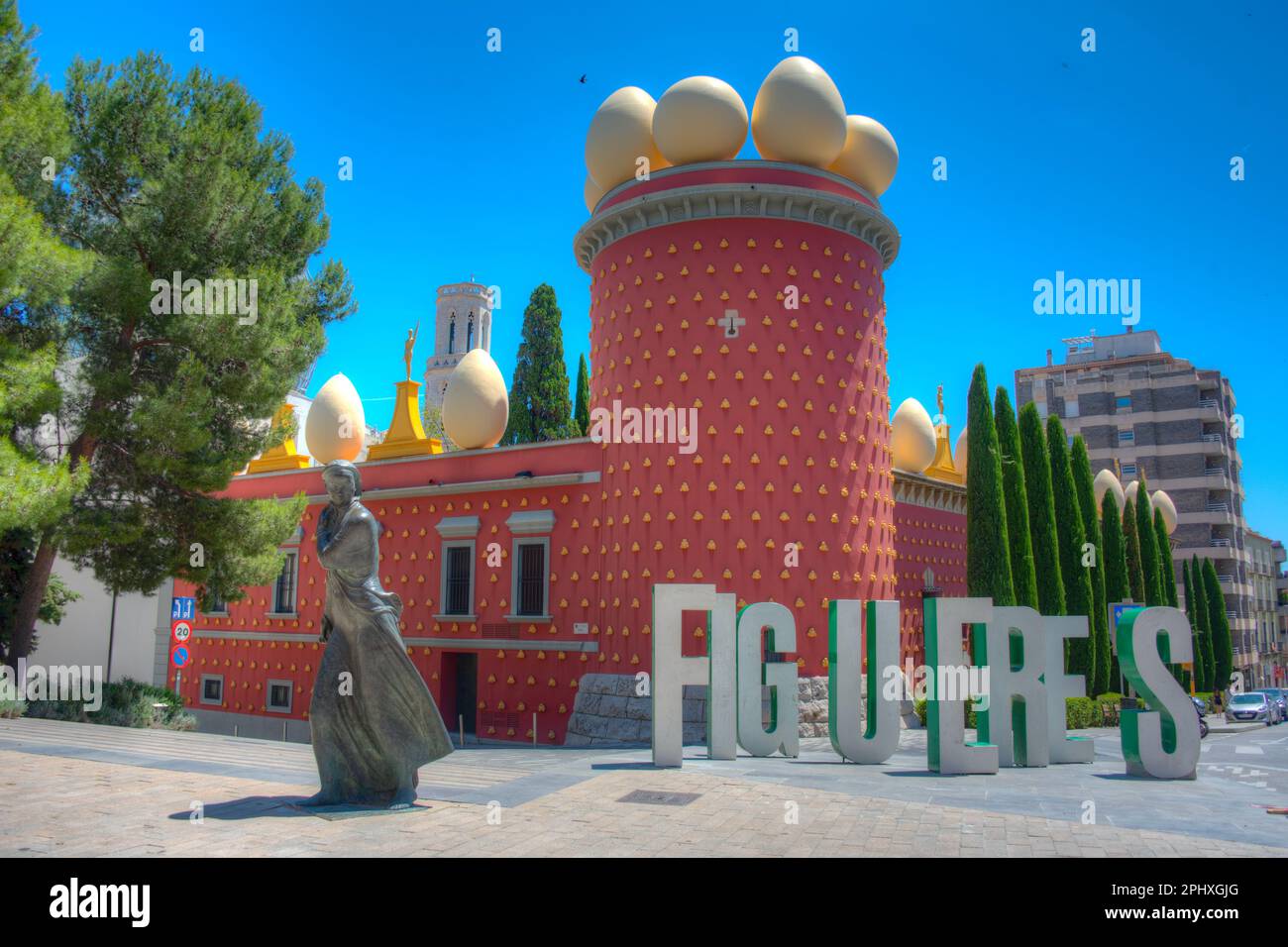 Torre Galatea au Dali Theatre-Museum dans le centre de Figueres, Espagne. Banque D'Images