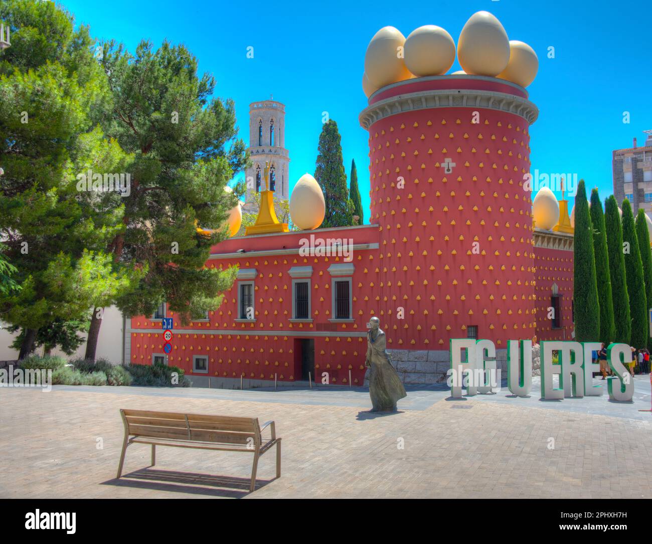 Torre Galatea au Dali Theatre-Museum dans le centre de Figueres, Espagne. Banque D'Images