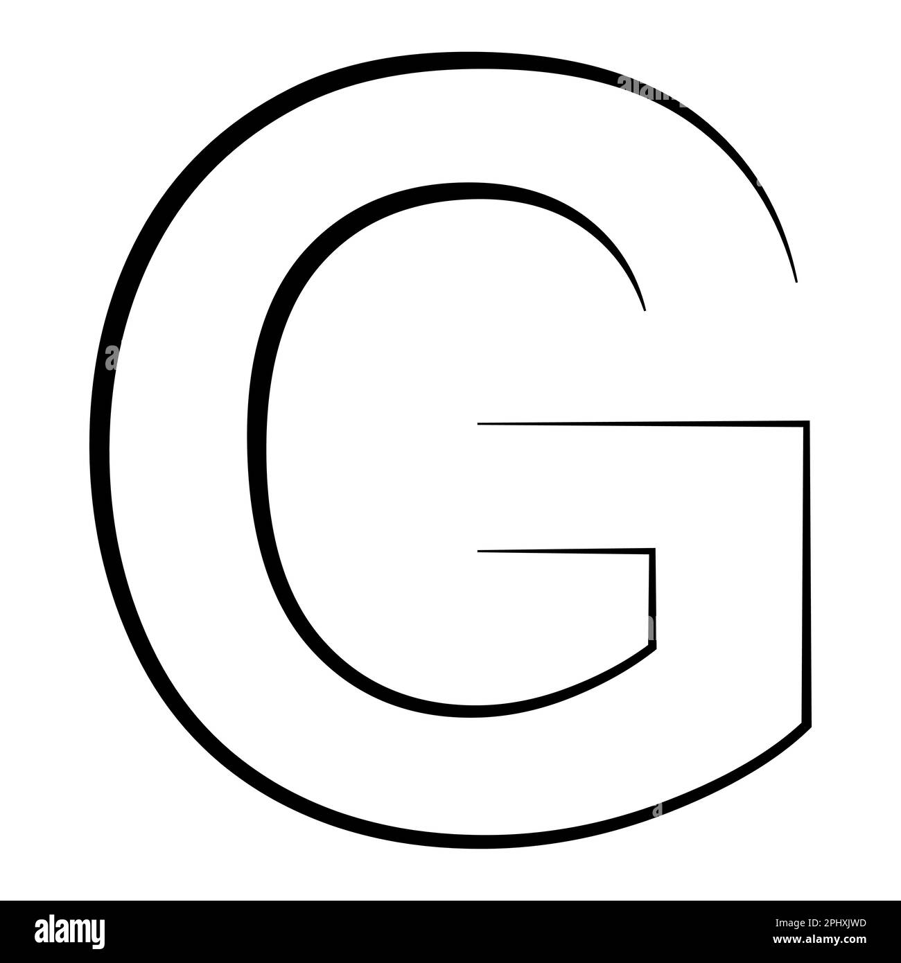 Logo lettre g icône axe alphabet logotype g emblème Illustration de Vecteur