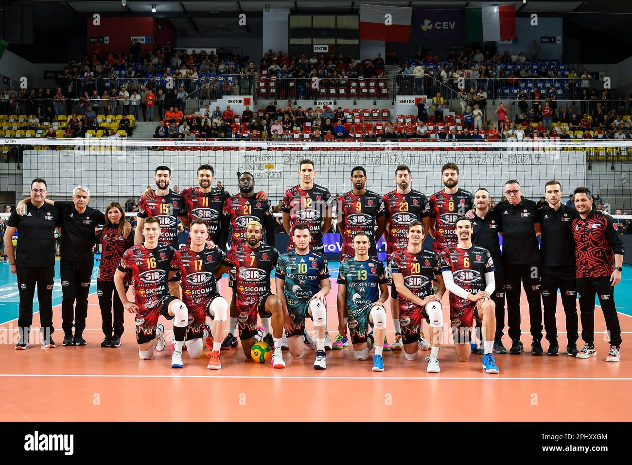 Kedzierzyn Kozle, Pologne. 29th mars 2023. Lors du match de la Ligue des champions hommes du VEC de volley-ball 2023 entre Grupa Azoty ZAKSA Kedzierzyn-Kozle et Sir Sicoma Monini Perugia sur 29 mars 2023 à Kedzierzyn-Kozle, en Pologne. (Photo de Lukasz Laskowski/PressFocus/Sipa USA) crédit: SIPA USA/Alay Live News Banque D'Images