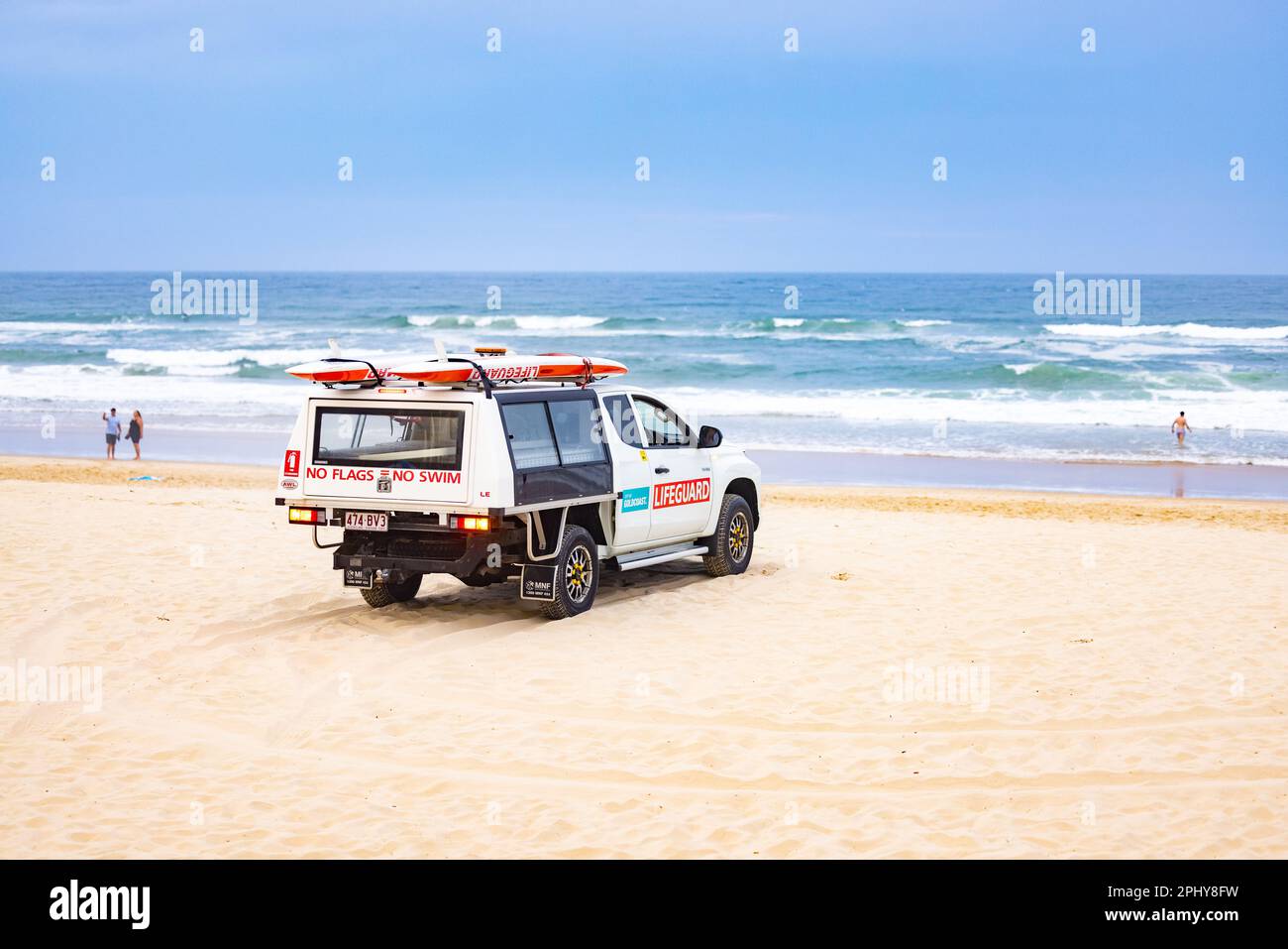 Surfers Paradise QLD Australie : 9 mars 2023 : véhicule de sauvetage sur main Beach, Surfers Paradise Gold Coast Australie Banque D'Images