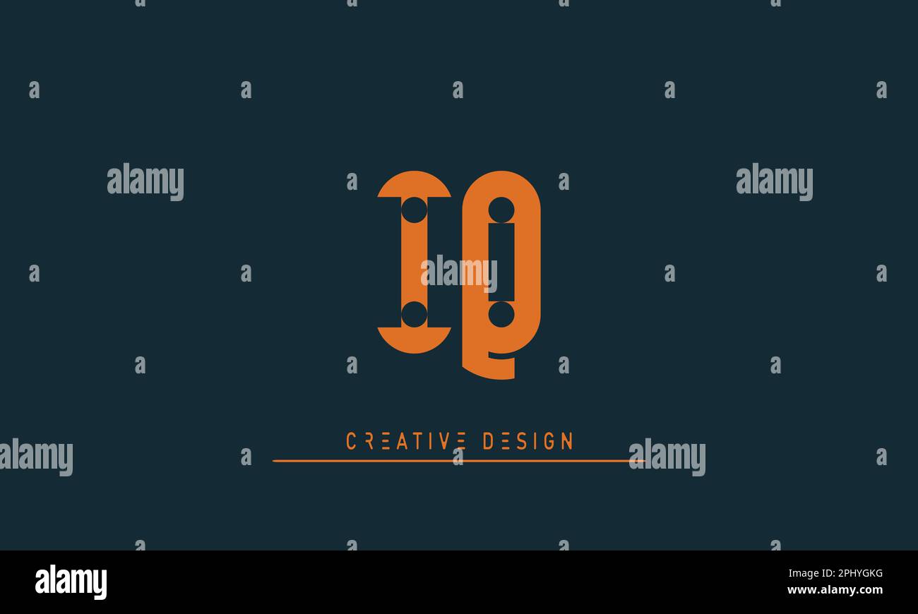 Lettres de l'alphabet initiales Monogram logo IQ , QI Illustration de Vecteur