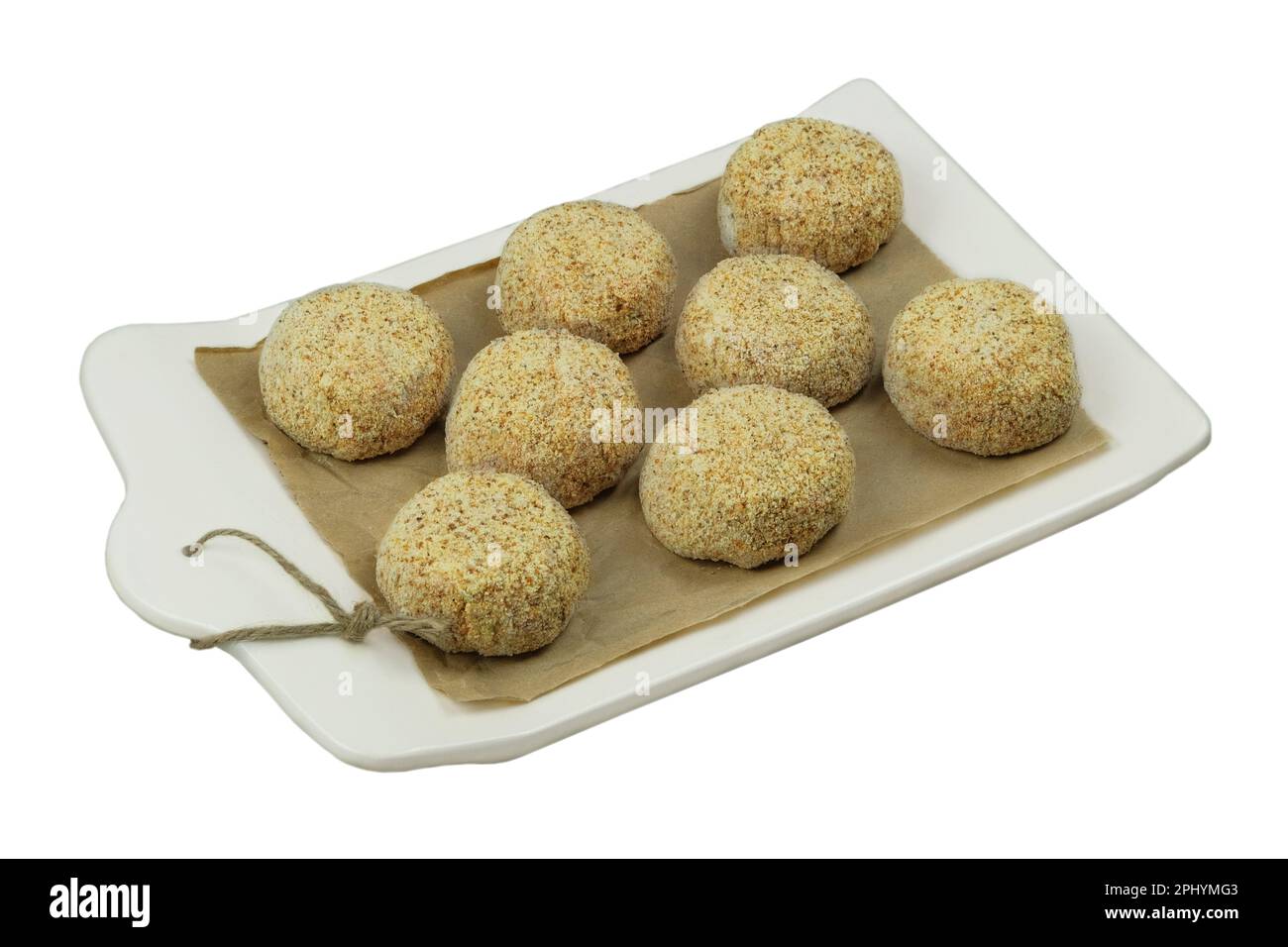 Côtelettes congelées. Préparations de plats faits maison. Prêt à cuire. Banque D'Images