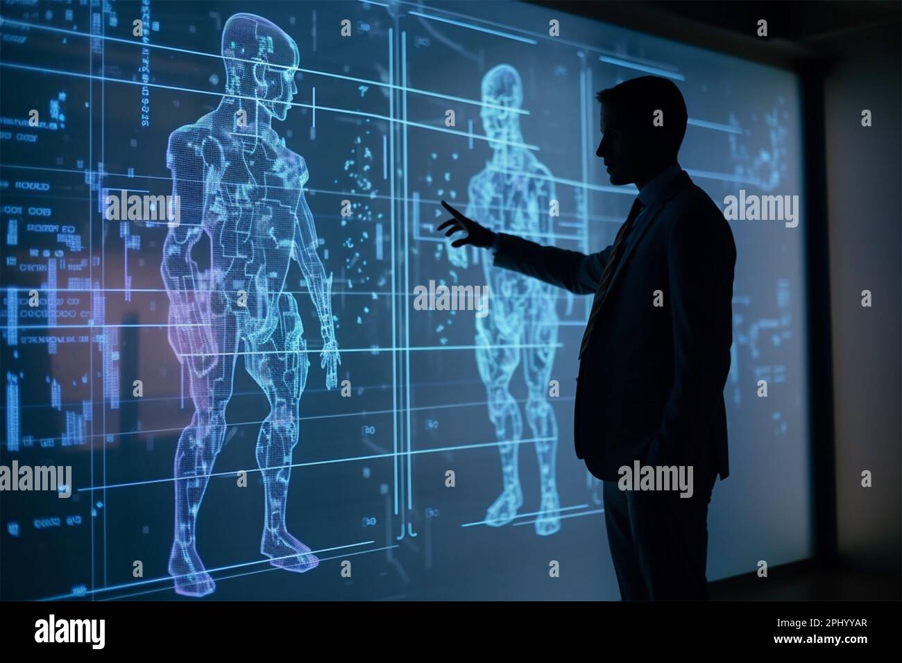 Une ai a généré l'illustration d'une figure professionnelle en costume ...
