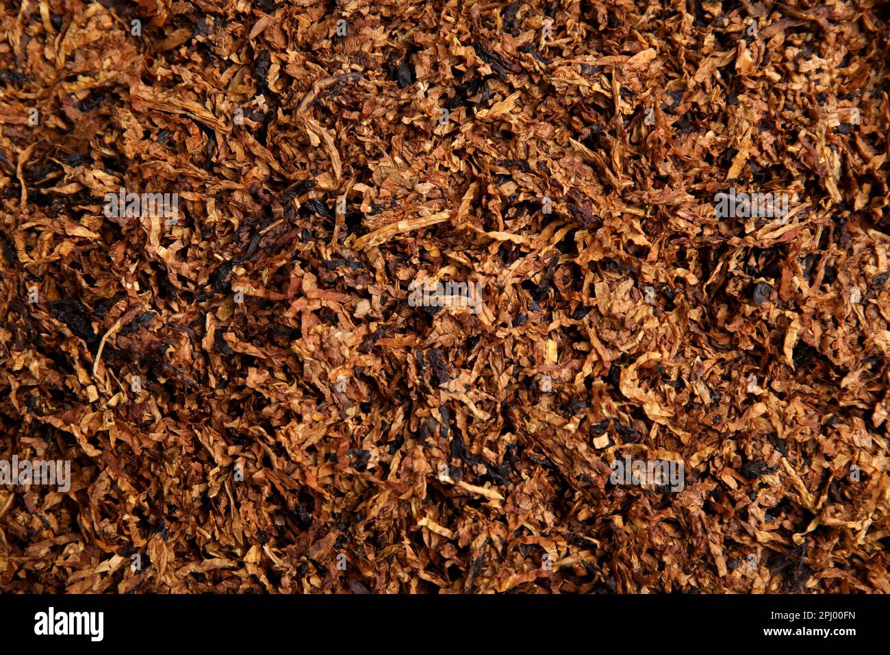 Pile de tabac sec comme arrière-plan, gros plan Banque D'Images