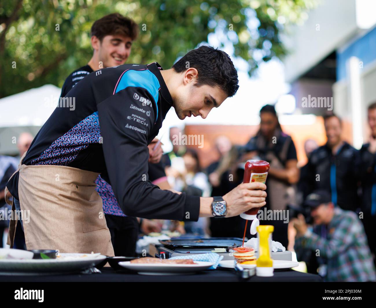 Albert Park, 30th mars 2023 Esteban Ocon (FRA) de l'écurie Alpine dans le paddock lors du Grand Prix australien de Formule 1 2023. Corleve/Alay Live News Banque D'Images