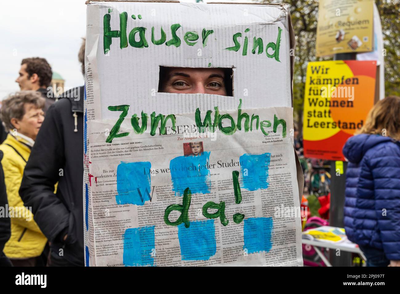 Manifestation contre les loyers élevés, échec de la politique du logement, photo Symbol, Stuttgart, Bade-Wurtemberg, Allemagne Banque D'Images