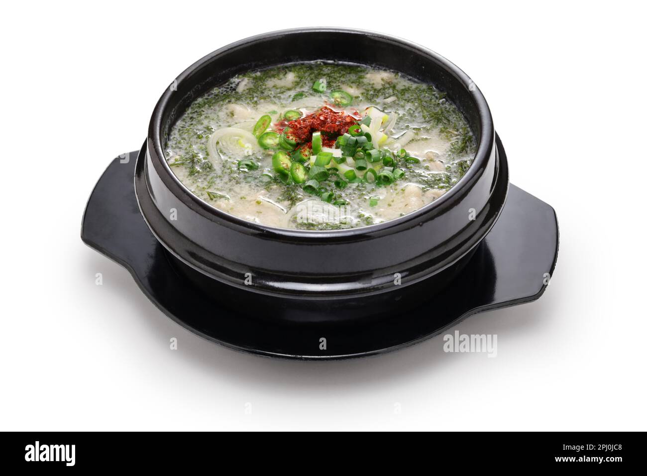 Momguk (soupe d'algues sargassum), une spécialité de l'île de Jeju, en Corée du Sud Banque D'Images