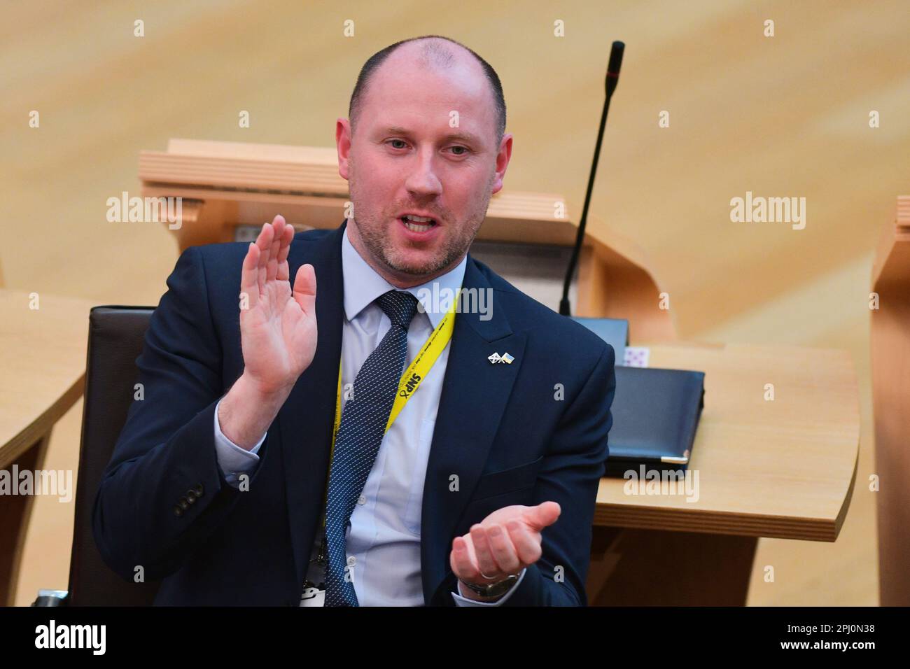 Edinburgh, Écosse, Royaume-Uni, 30 mars 2023. Neil Gray rejoint le Cabinet en tant que secrétaire du Cabinet pour le bien-être, l'économie du travail équitable et l'énergie lors de la nomination des ministres écossais et des ministres écossais juniors au Parlement écossais. credit sst/alamy nouvelles en direct Banque D'Images