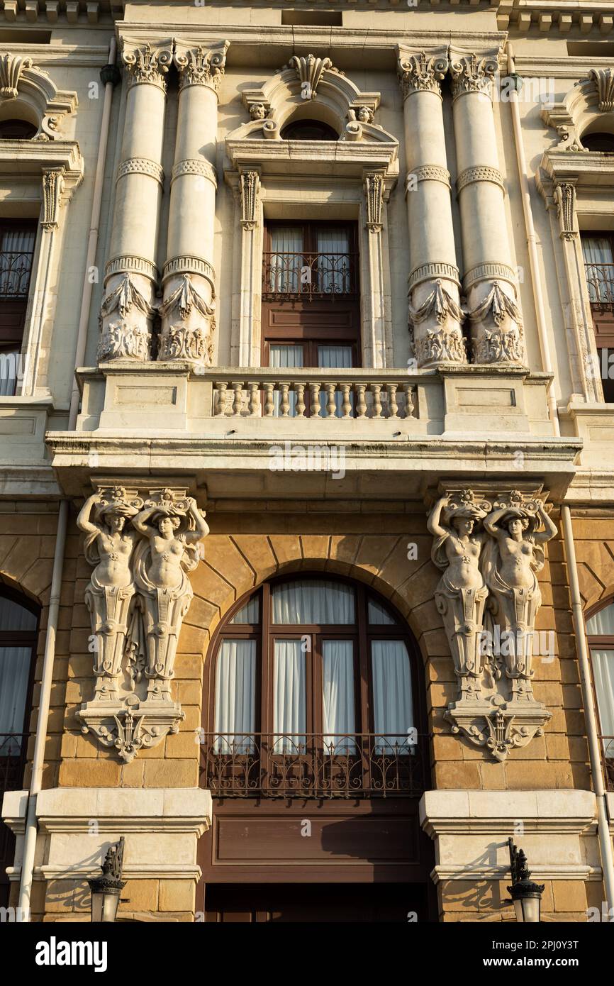 Façade du théâtre Arriaga - Arriaga Antzokia à Bilbao, pays basque, Espagne Banque D'Images