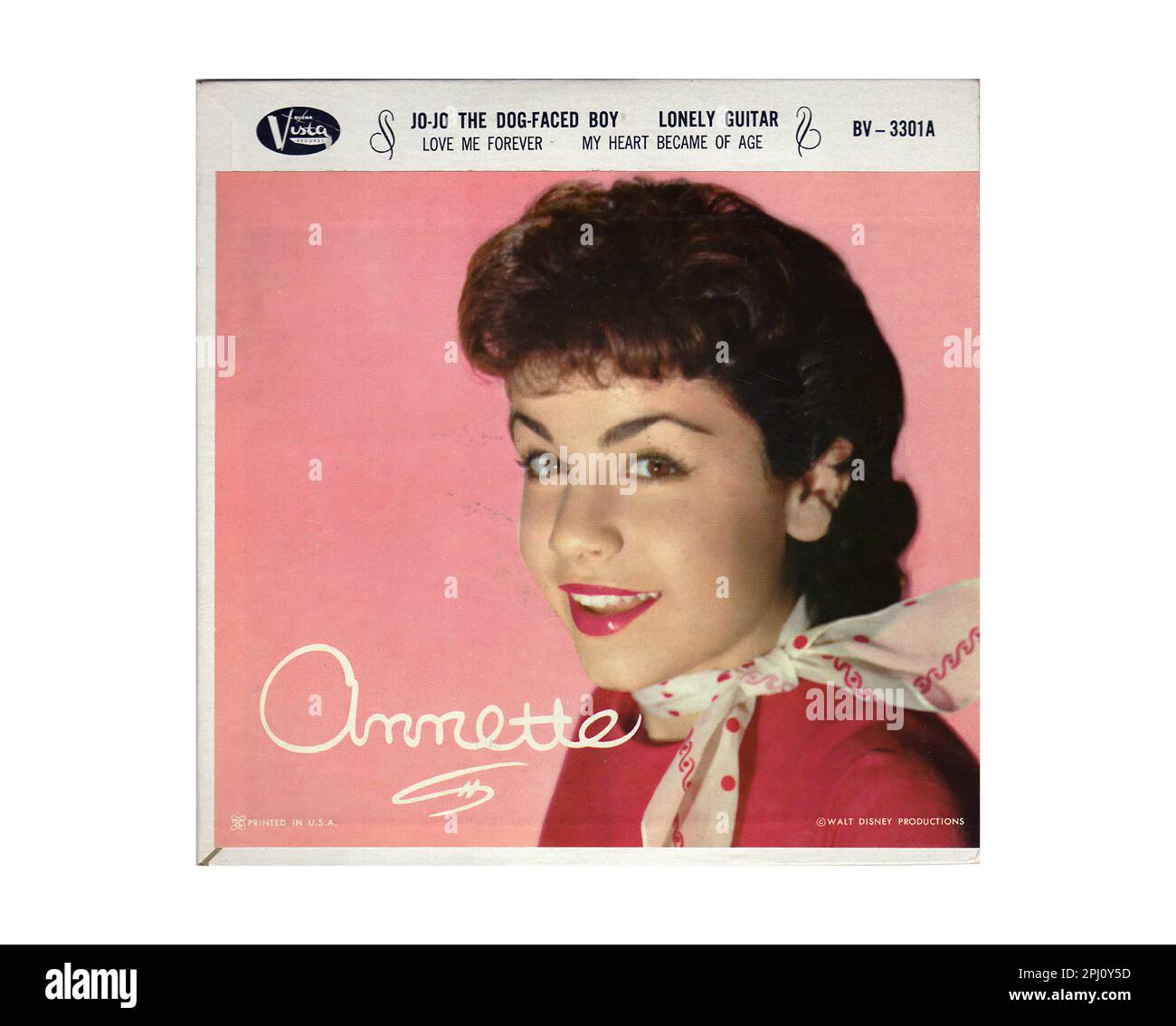 Annette Funicello - Annette EP - Vintage 7 pouces musique Vinyl Record Banque D'Images