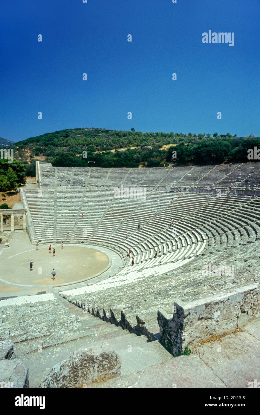 EPIDAURIS AMPHITHÉÂTRE RUINES GRÈCE Banque D'Images