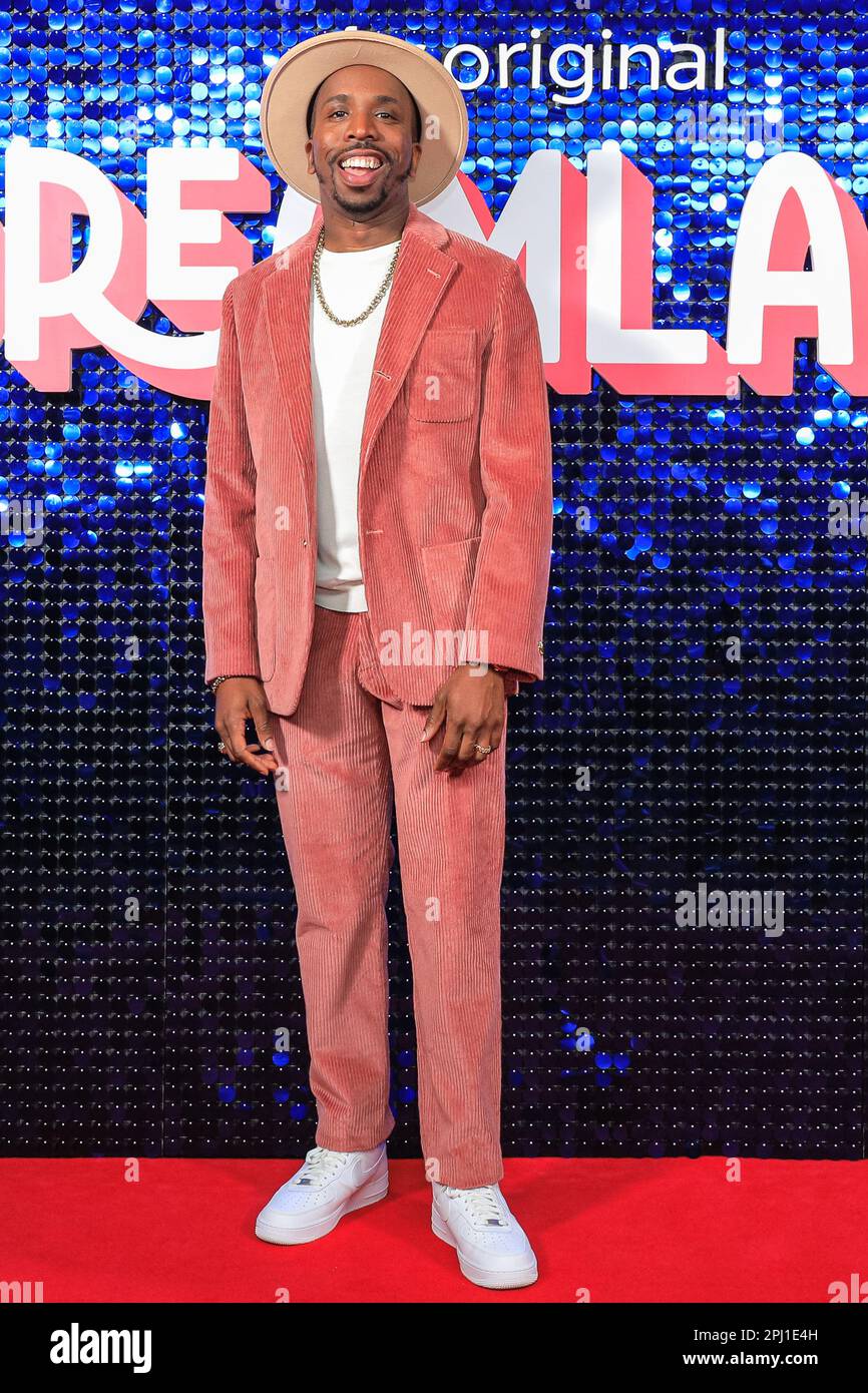 Picturehouse Central, Londres, Royaume-Uni. 30th mars 2023. Kiell Smith-Bynoe au photocall pour la nouvelle comédie noire 'Dereamland'. Dreamland est une nouvelle comédie de Sky Atlantic à Margate qui évolue autour d'une famille multigénérationnelle et de quatre sœurs réunies dans la ville côtière de Kentish. Crédit : Imagetraceur/EMPICS/Alamy Live News Banque D'Images