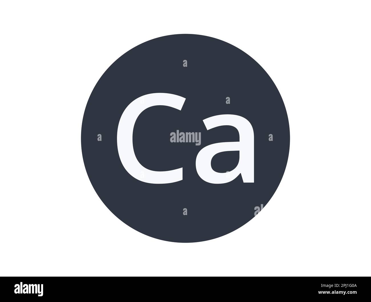 Graphique d'élément calcium monochromatique pour les dessins scientifiques. Illustration de Vecteur