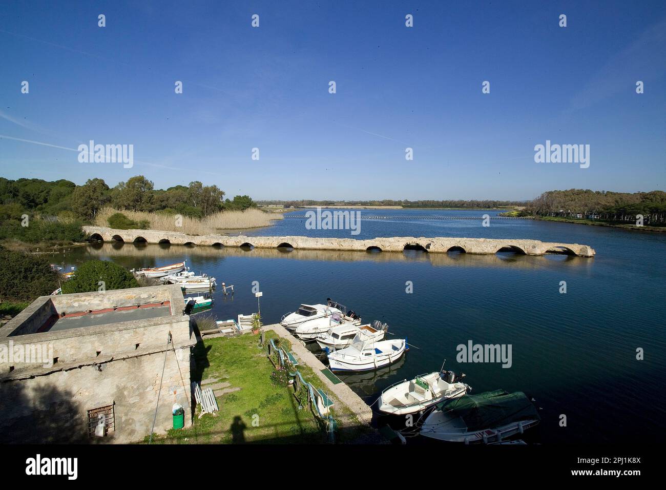 Fertilia, Ponte Romano sul Calich. Alghero, SS, Sardaigne, Italie Banque D'Images