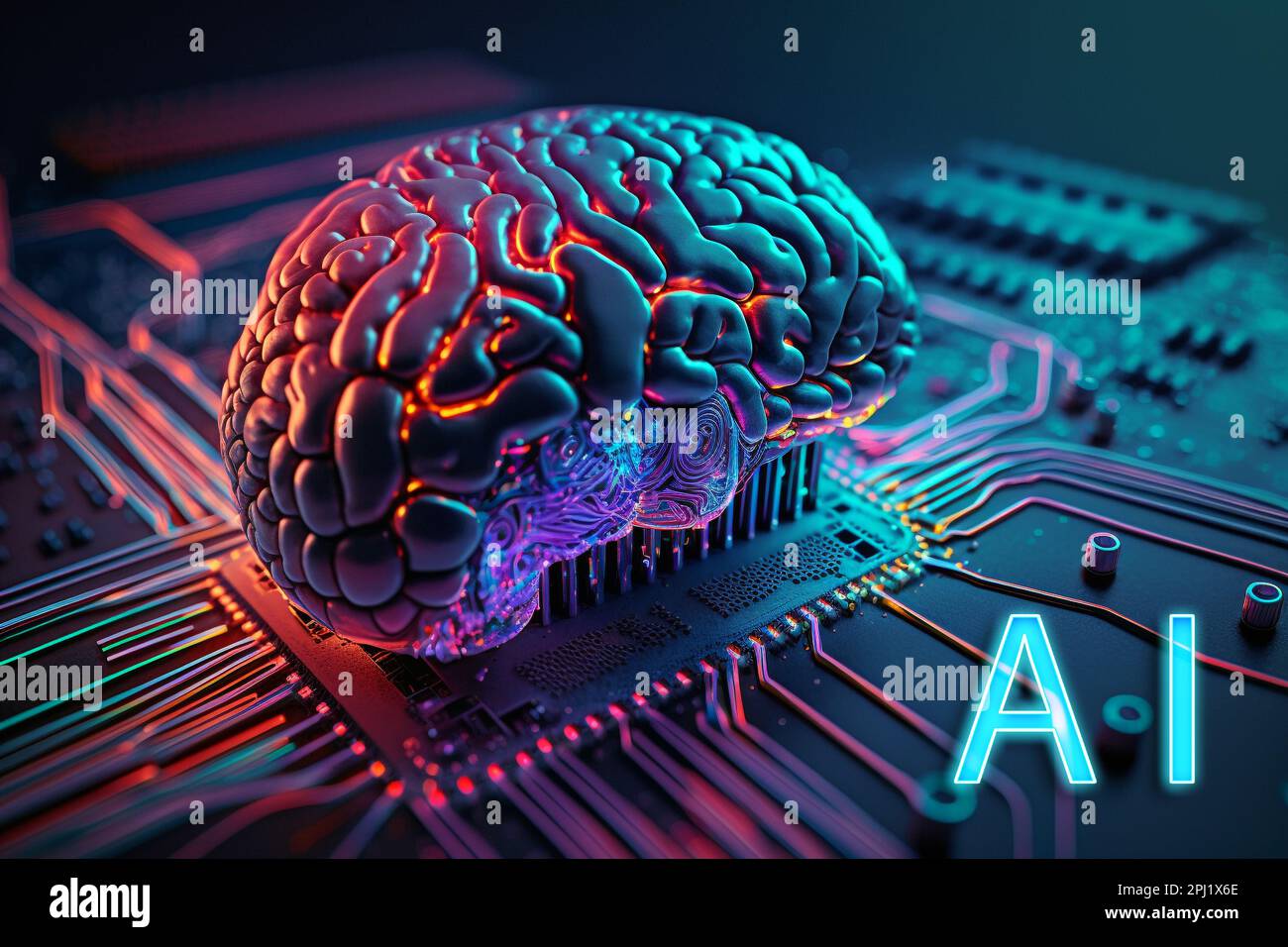Intelligence artificielle nouvelle technologie. Science futuriste