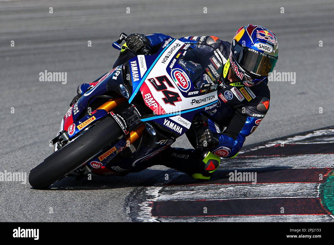 Toprak Razgatlioglu de Turquie de Pata Yamaha Prometeon WorldSBK équipe avec Yamaha YZF R1 pendant le championnat du monde SBK Motul FIM Superbike: Catalunya test Day 1 au circuit de Barcelone-Catalunya à Montmelo, Espagne. (Crédit : David Ramirez / Dax Images) Banque D'Images