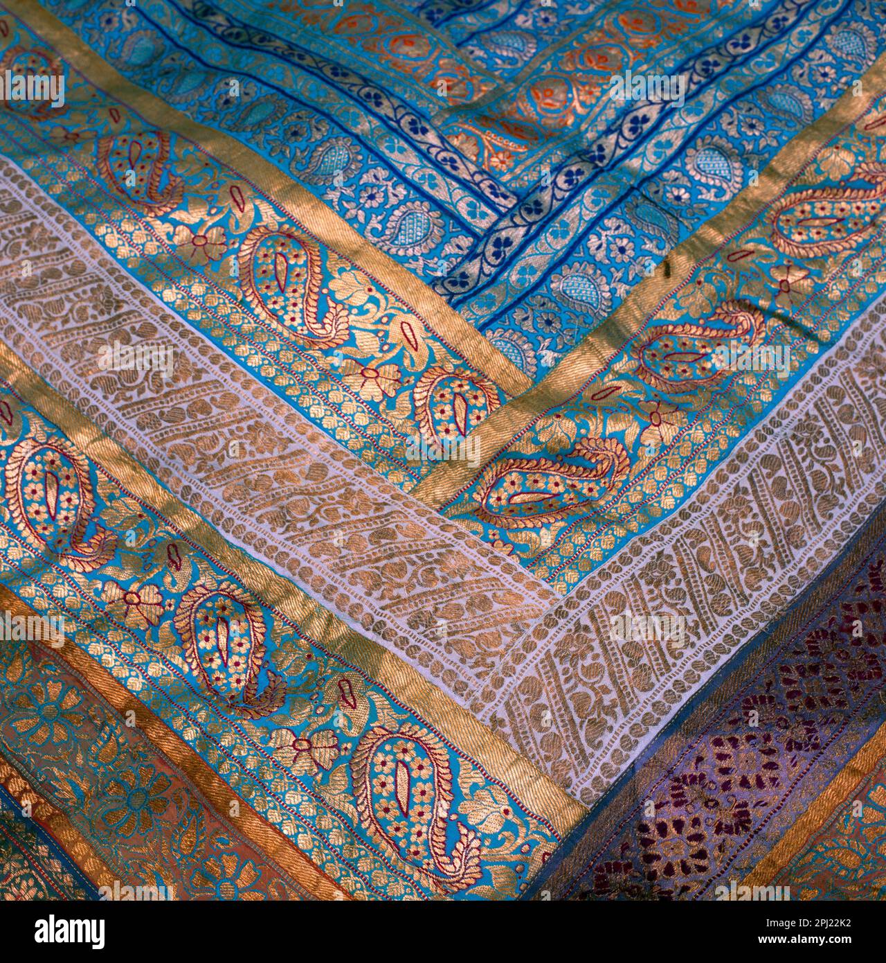 Silk Quilt India Patchwork Rajasthan Banque D'Images