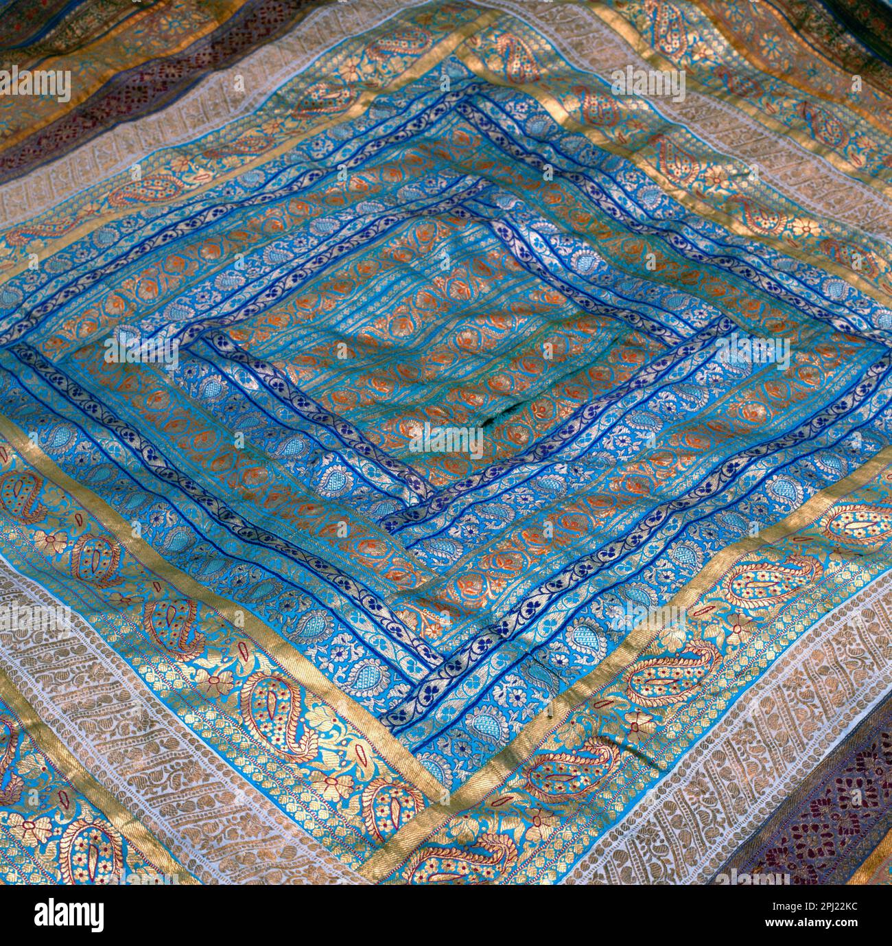 Silk Quilt India Patchwork Rajasthan Banque D'Images
