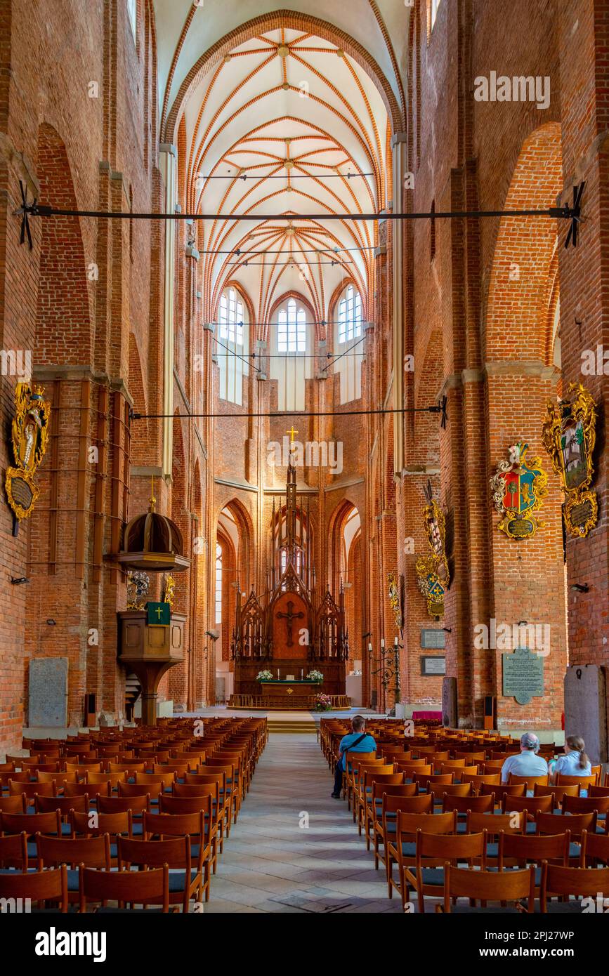 Riga, Lettonie, 24 juin 2022 : intérieur de la basilique Saint-Pierre dans la capitale lettone Riga. Banque D'Images