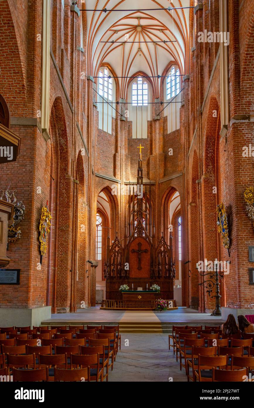 Riga, Lettonie, 24 juin 2022 : intérieur de la basilique Saint-Pierre dans la capitale lettone Riga. Banque D'Images