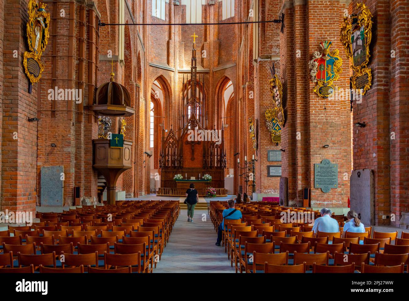 Riga, Lettonie, 24 juin 2022 : intérieur de la basilique Saint-Pierre dans la capitale lettone Riga. Banque D'Images