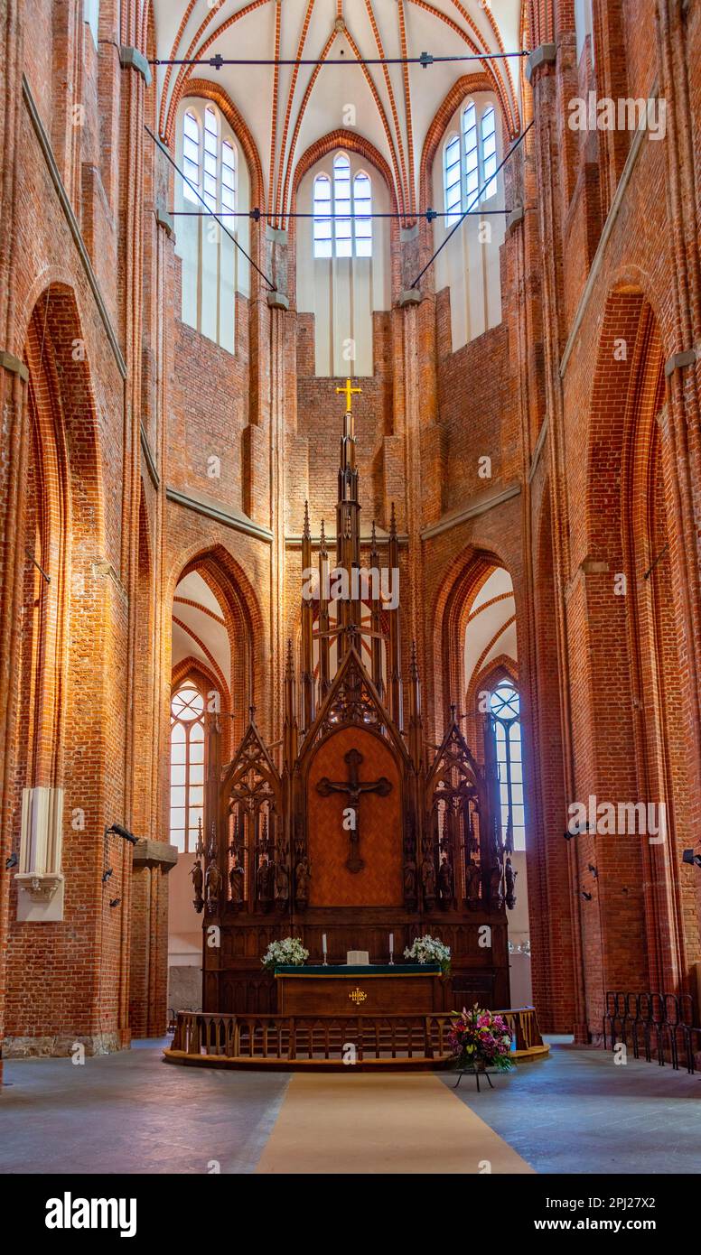 Riga, Lettonie, 24 juin 2022 : intérieur de la basilique Saint-Pierre dans la capitale lettone Riga. Banque D'Images