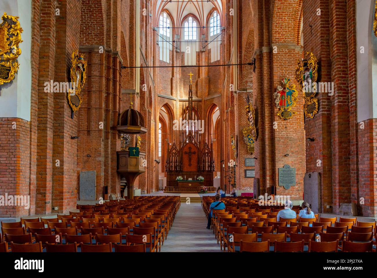 Riga, Lettonie, 24 juin 2022 : intérieur de la basilique Saint-Pierre dans la capitale lettone Riga. Banque D'Images