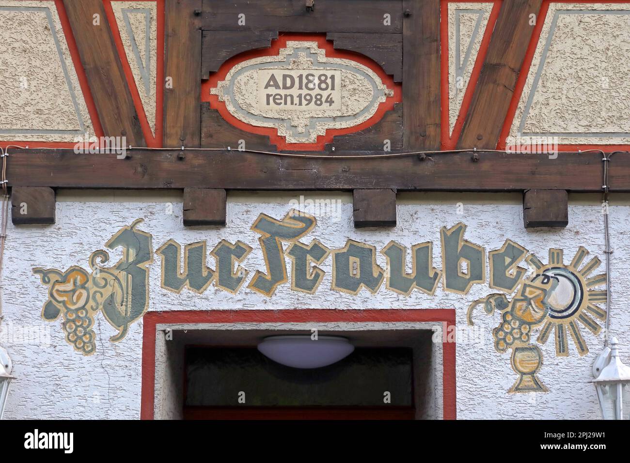 Bacharach (Bacharach am Rhein), Pension Traube - Blcherstrasse 59, 55422, quartier de Mayence-Bingen, Allemagne Banque D'Images