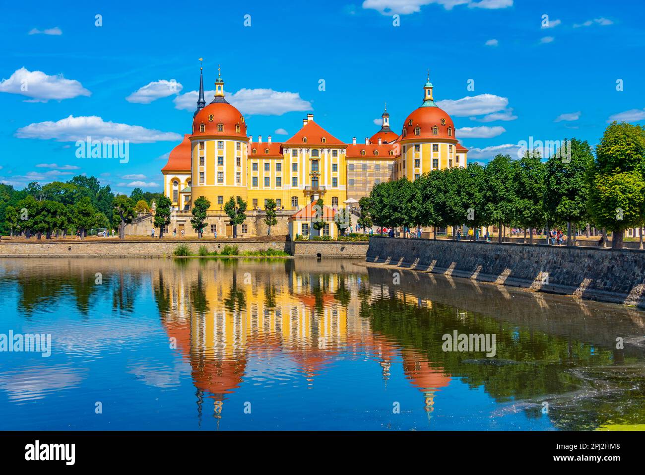 Moritzburg, Allemagne, 7 août 2022 : vue panoramique du château de Moritzburg en Allemagne. Banque D'Images
