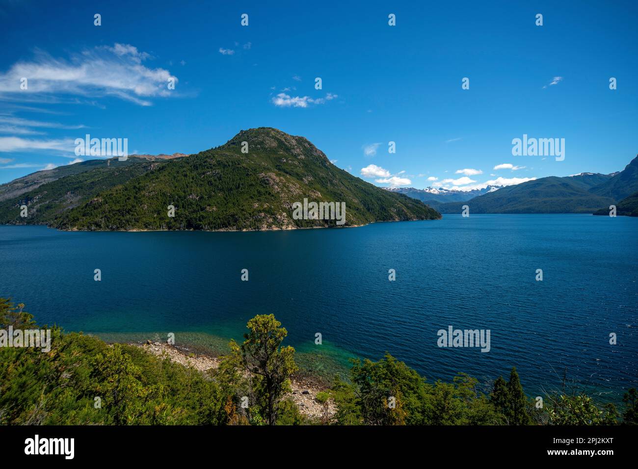 Lac Rivadavia, dans le parc national de Los Alerces, province de Chubut, Argentine Banque D'Images