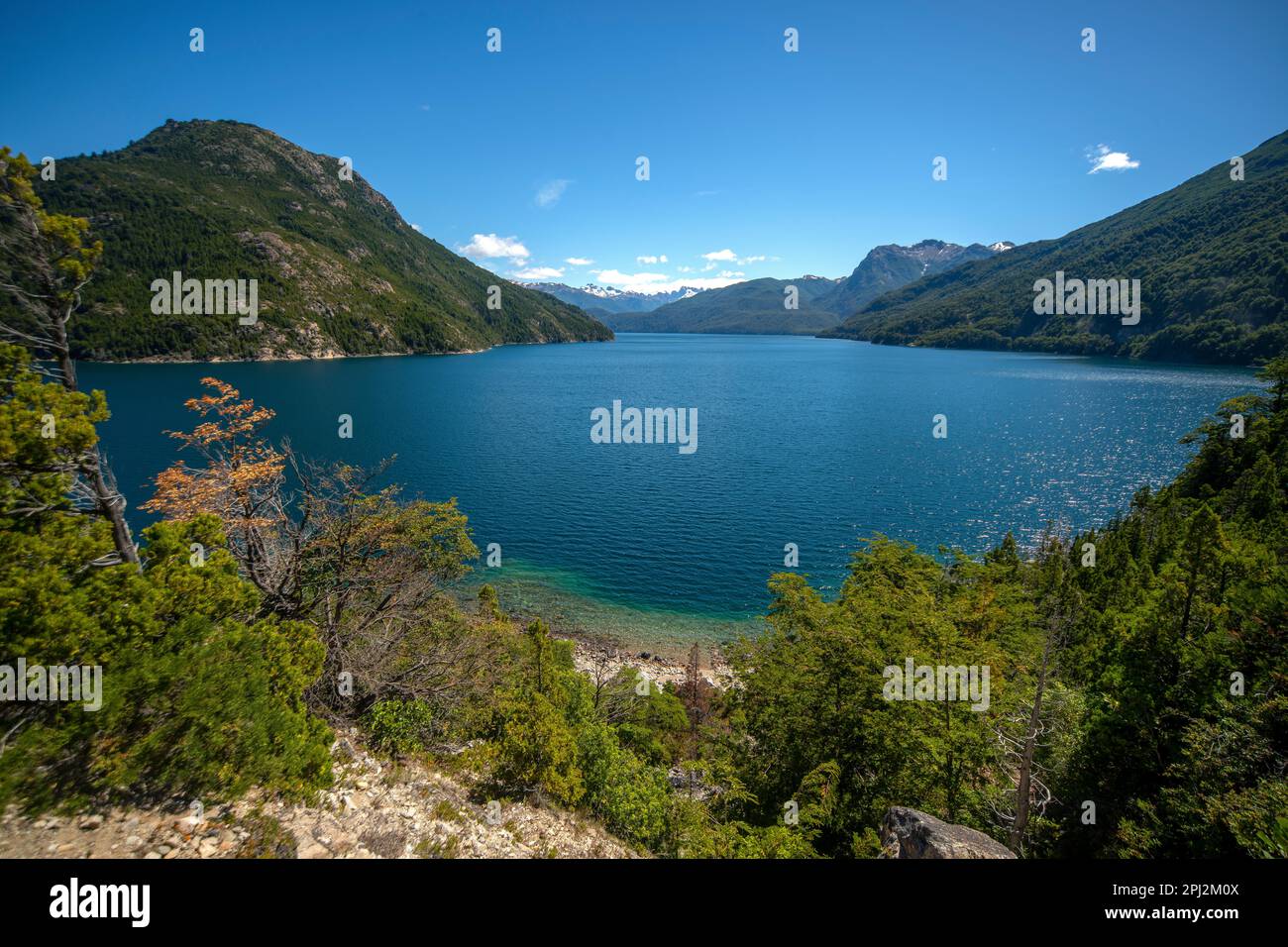 Lac Rivadavia, dans le parc national de Los Alerces, province de Chubut, Argentine Banque D'Images