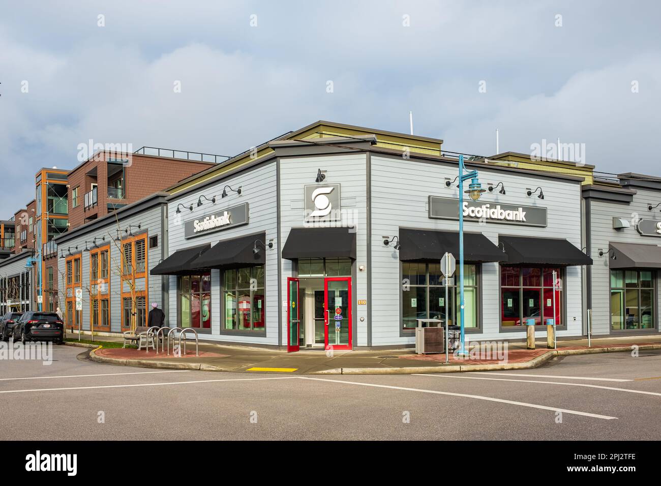 Une succursale de la Banque de Nouvelle-Écosse. L'extérieur de l'édifice de la Banque de Nouvelle-Écosse dans le quartier financier Richmond Steveston, C.-B. Canada-24 janvier,2023, rue Banque D'Images