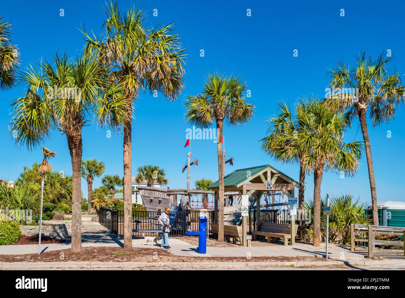Jardins au bord de la mer Park sur la plage de Myrtle Beach, Caroline du Sud, États-Unis Banque D'Images