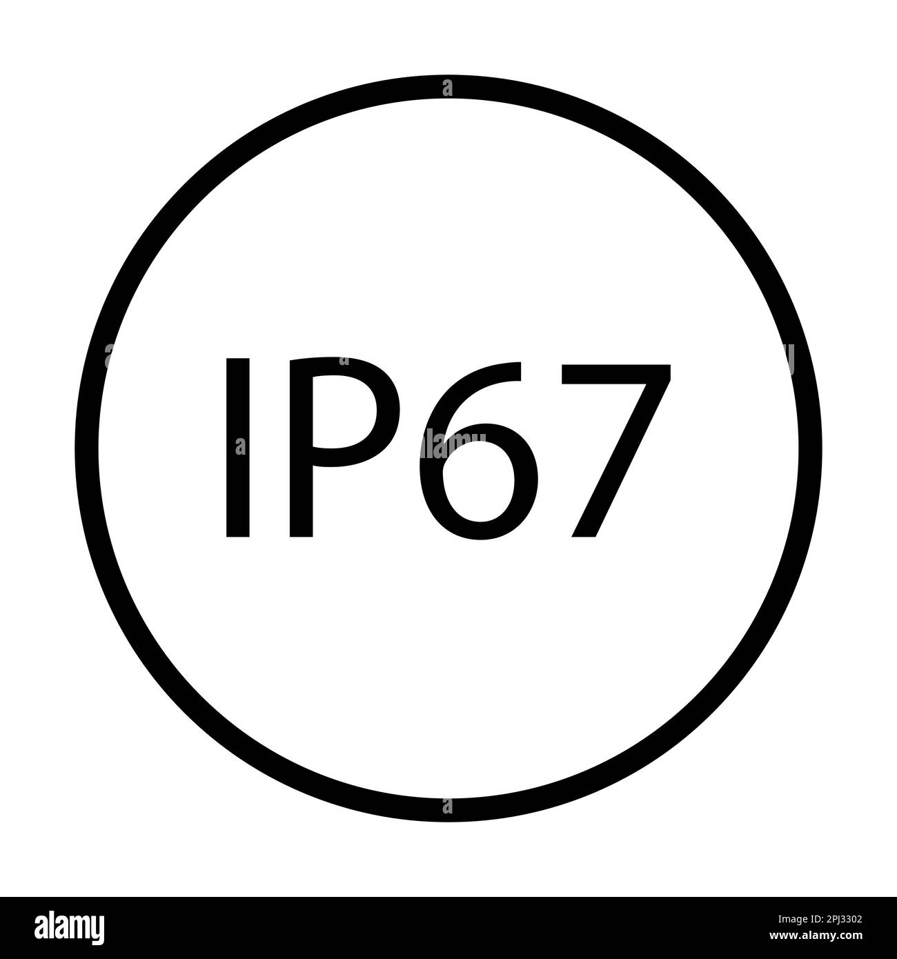 IP67 IP67 vecteur d'icône étanche standard pour le design graphique, le logo, le site Web, les médias sociaux, l'application mobile, IU Illustration de Vecteur
