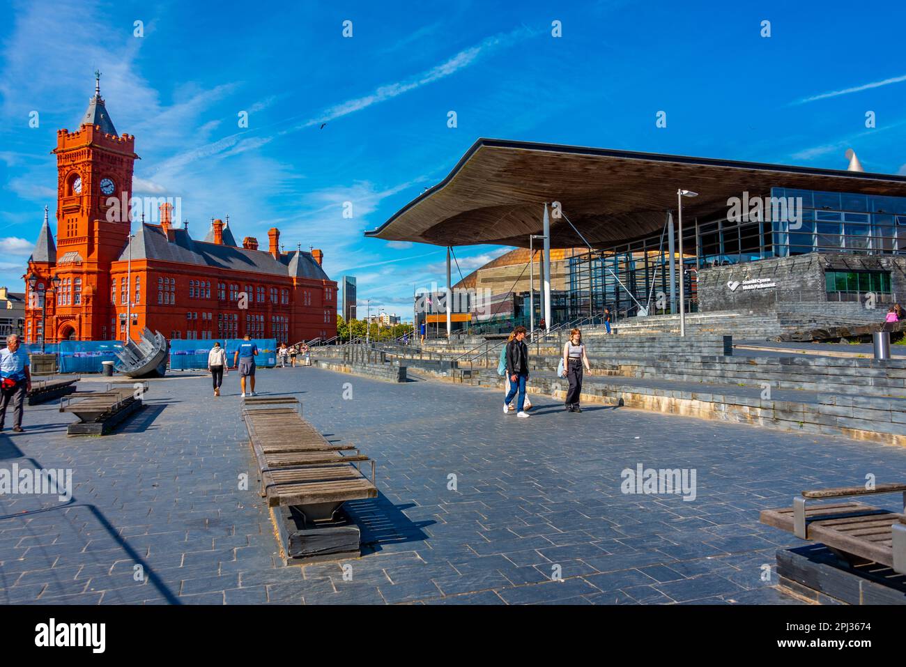 Cardiff, pays de Galles, 17 septembre 2022 : vue sur les Senedd à Cardiff, pays de Galles. Banque D'Images