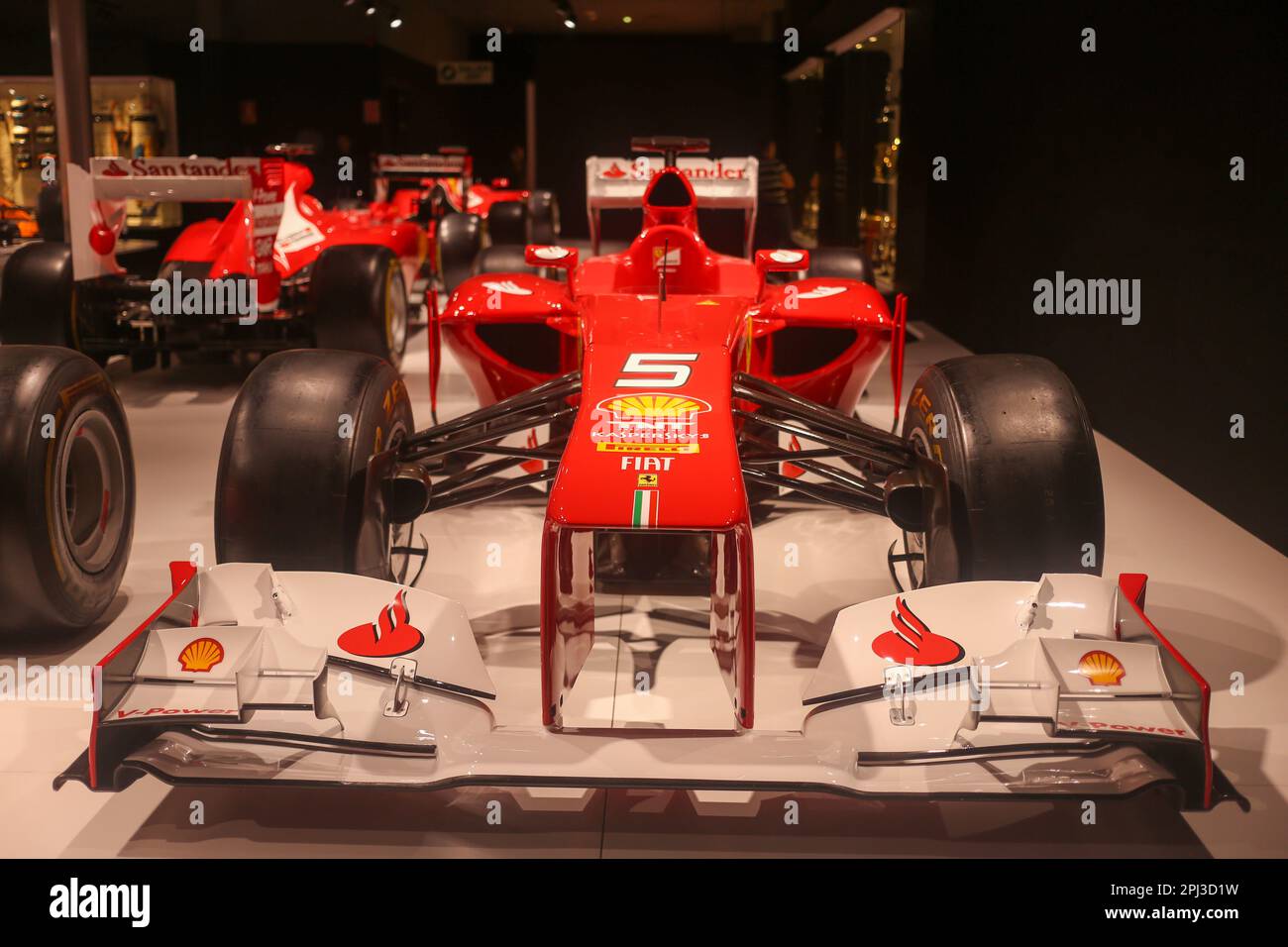 Cayes, Asturies, Espagne. 30th mars 2023. Cayes, ESPAGNE: La Ferrari F2012 avec laquelle il réaliserait le deuxième championnat du monde de Formule 1 2012 lors d'une visite au musée Fernando Alonso, sur 30 mars 2023, au musée et circuit Fernando Alonso, Cayes, Espagne. (Credit image: © Alberto Brevers/Pacific Press via ZUMA Press Wire) USAGE ÉDITORIAL SEULEMENT! Non destiné À un usage commercial ! Banque D'Images