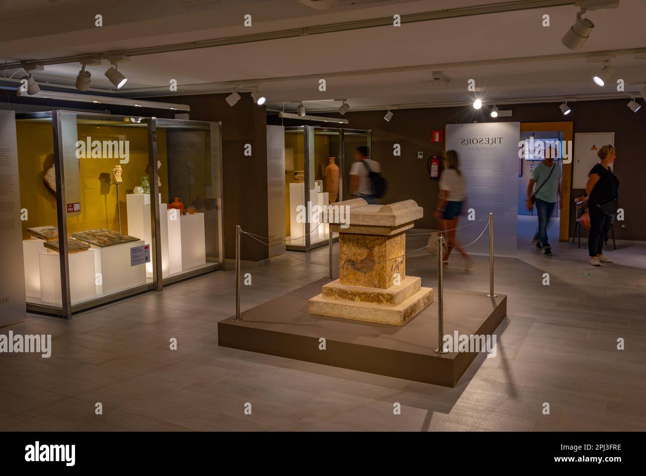 L'escala, Espagne, 27 mai 2022 objets d'art au musée des ruines