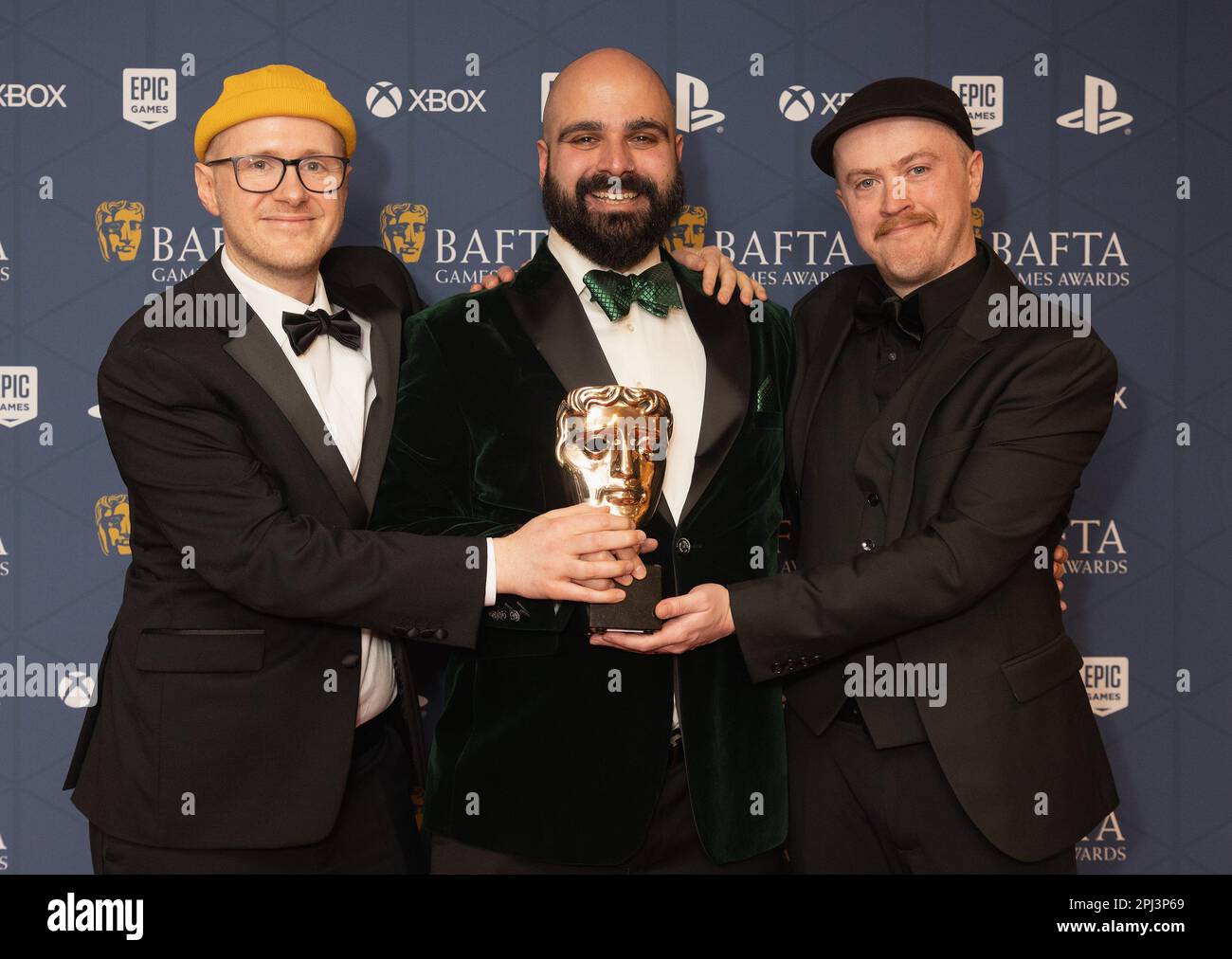 L-R) Sarah Bond, vice-présidente de la Xbox, lors des BAFTA Games Awards au Queen Elizabeth Hall, Southbank Centre, Londres. Date de la photo: Jeudi 30 mars 2023. Banque D'Images