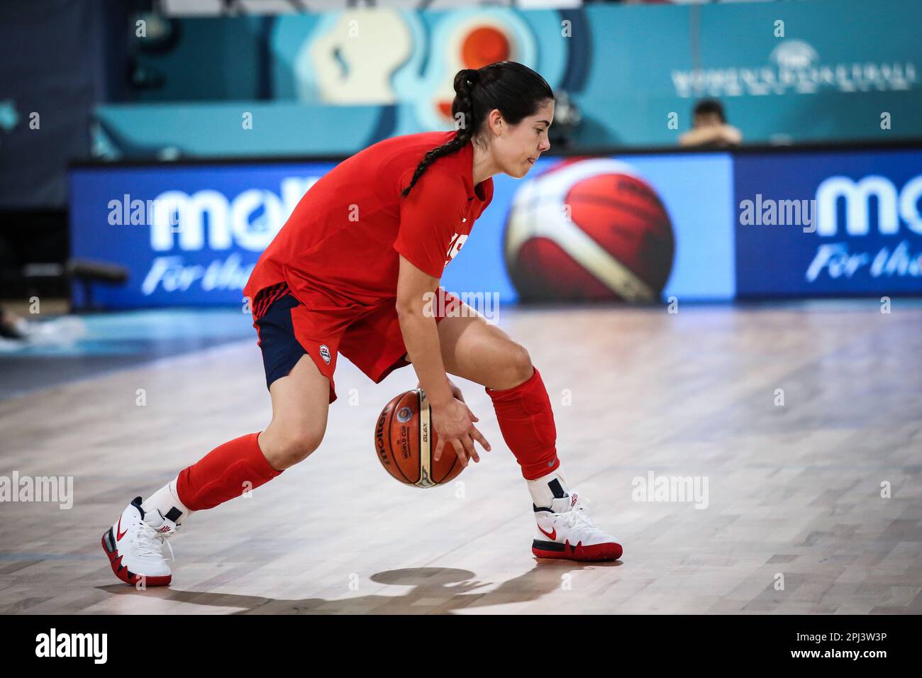 Espagne, Ténérife, 25 septembre 2018: KELSEY Plum, JOUEUSE DE basket-ball AMÉRICAINE, lors de la coupe du monde de basket-ball féminin FIBA 2018 en Espagne. Banque D'Images