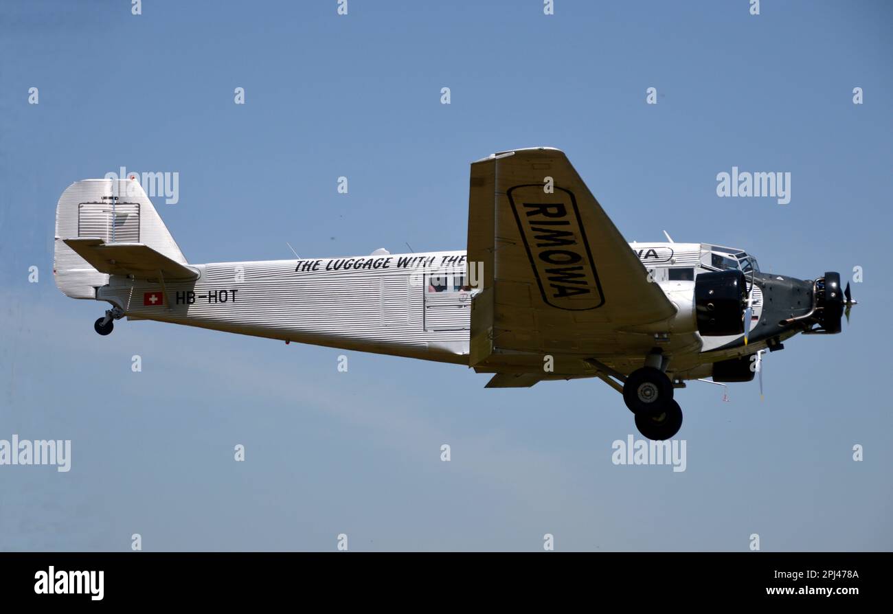 Allemagne, haute-Bavière, Schleissheim - Fly-In (Flugtag) 4-5th juillet 2015. HB-HOT (c/n 6595) Ju-52/3m Banque D'Images