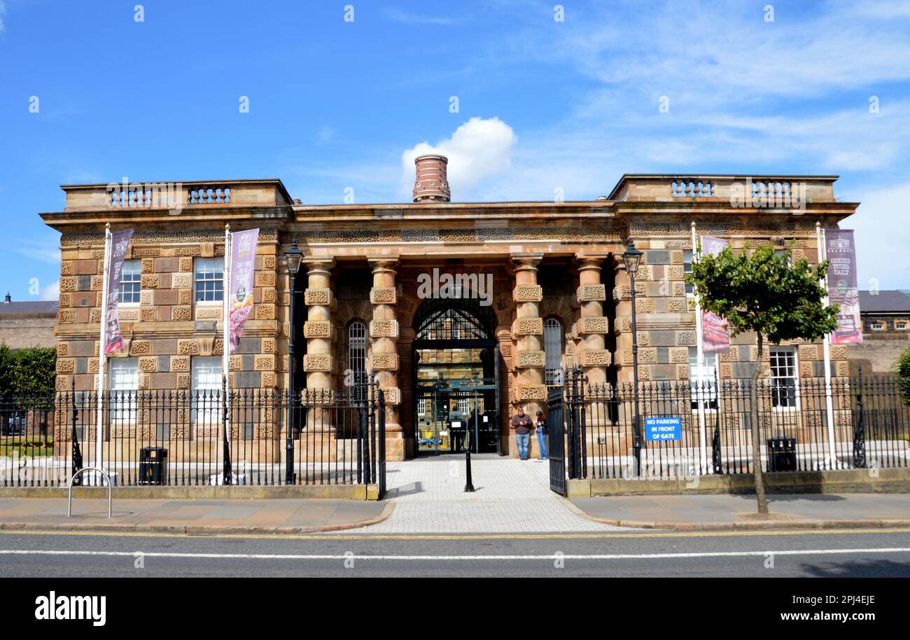 Irlande du Nord, Belfast : entrée à la prison de Crumlin Road, conçue par Charles Lanyon et ouverte en 1846, où de nombreux terroristes ont fini. Il a fermé i Banque D'Images